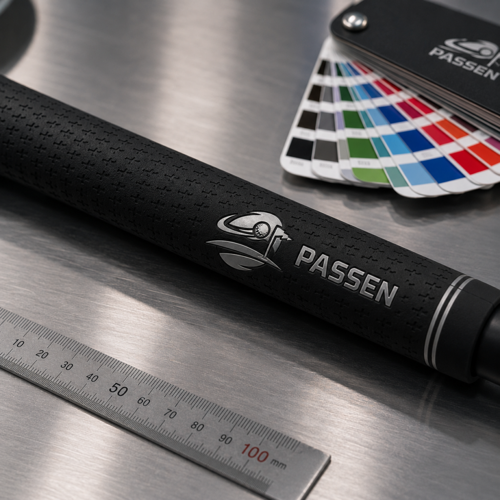 black grip and color swatch accessories