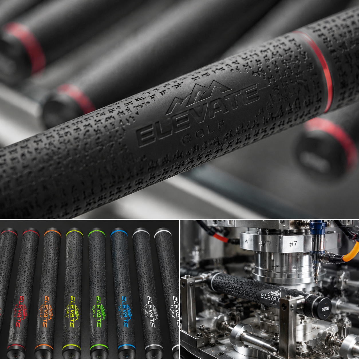 Golf grip customization and branding options