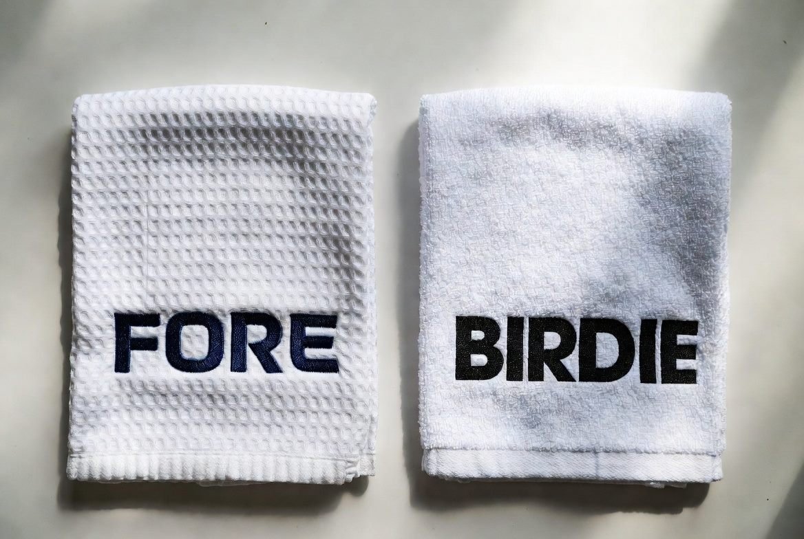 Custom golf towel production comparison