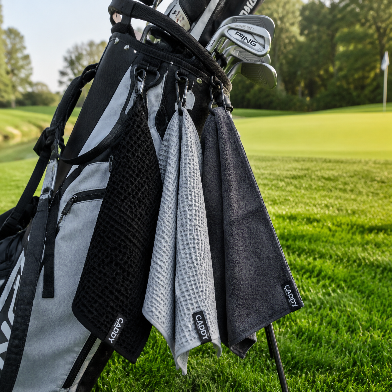 Golf towel material comparison image