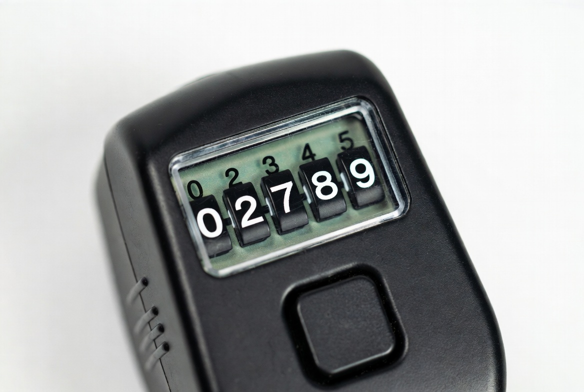 Black digital LCD tally golf stroke counter
