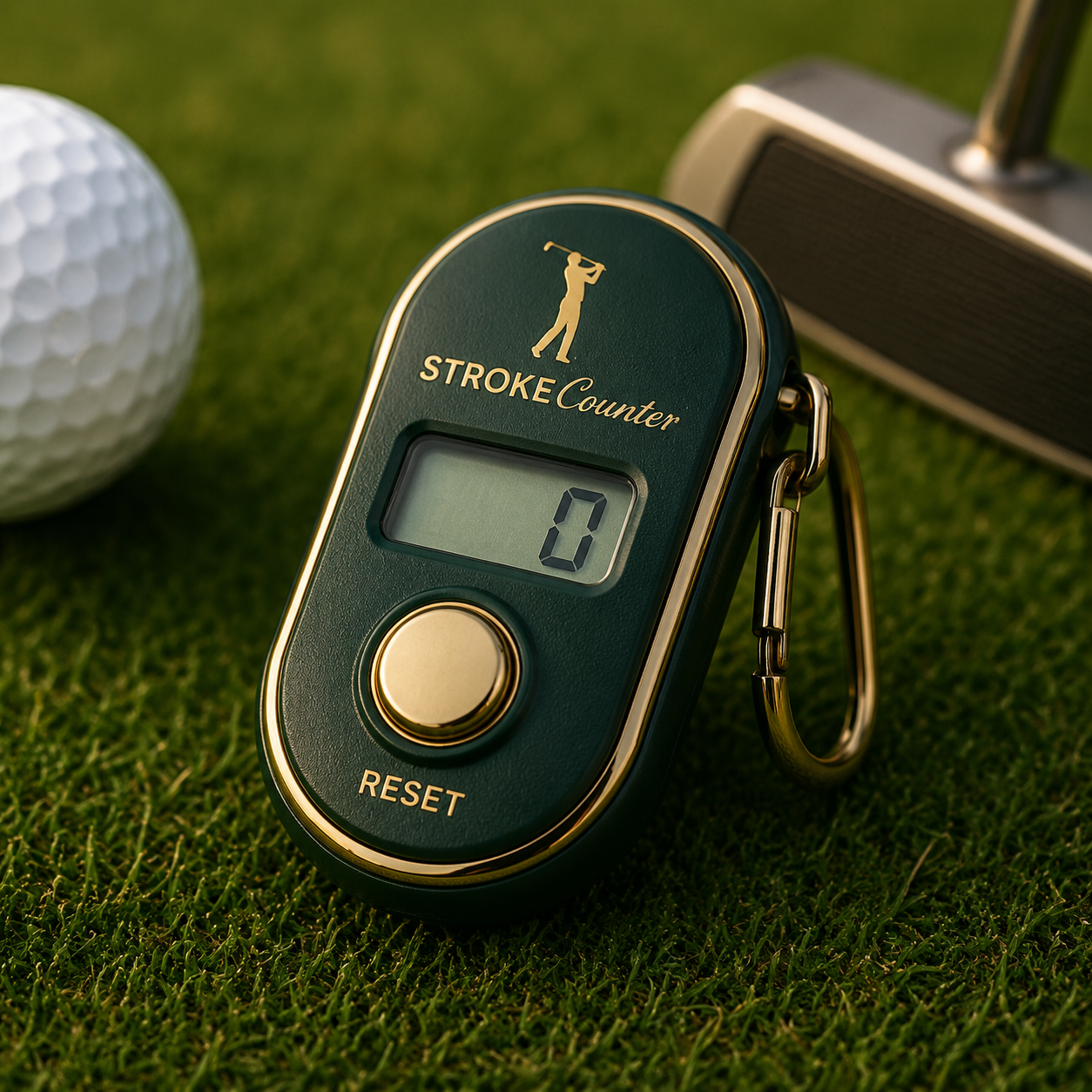 golf stroke counter clicker device for tracking strokes during play