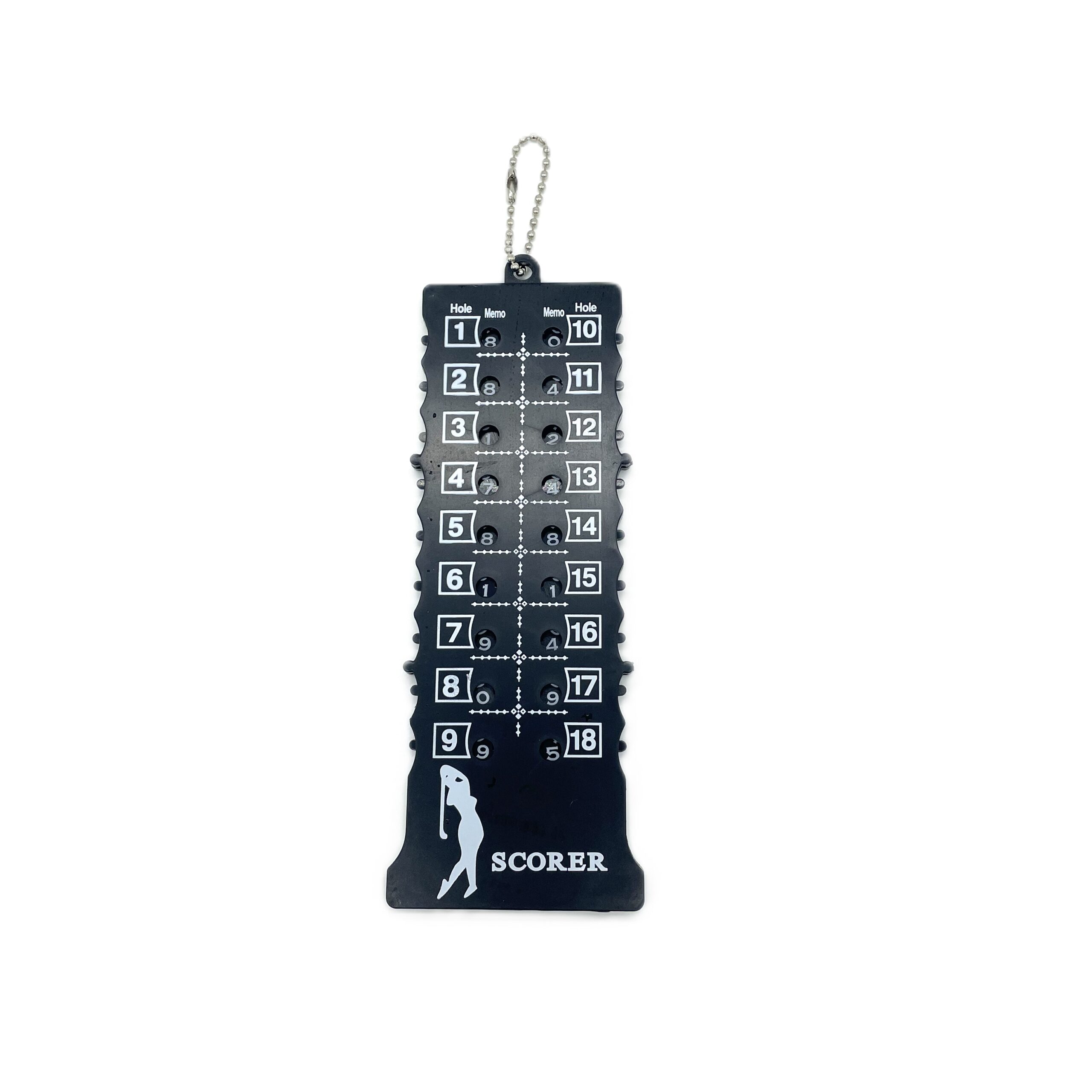 Black custom golf stroke counter