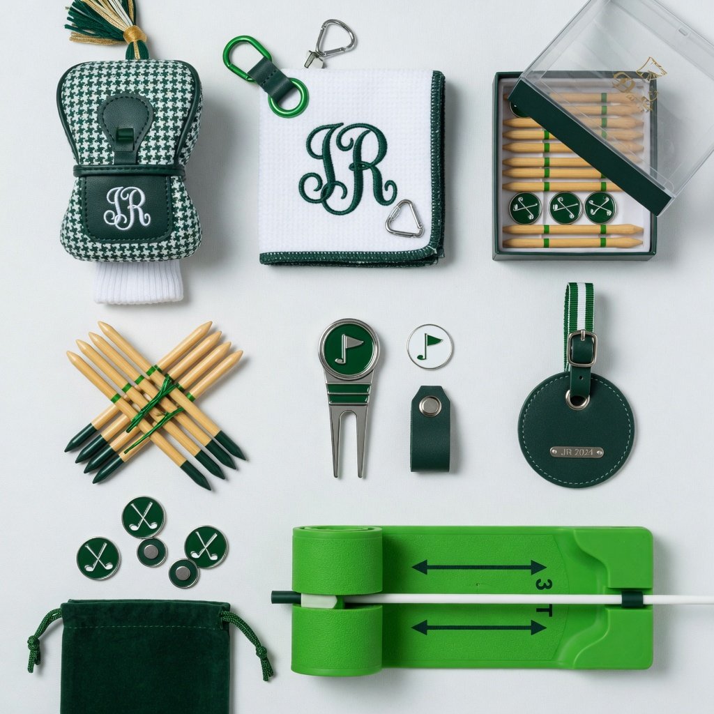 Golf divot tools and accessories display