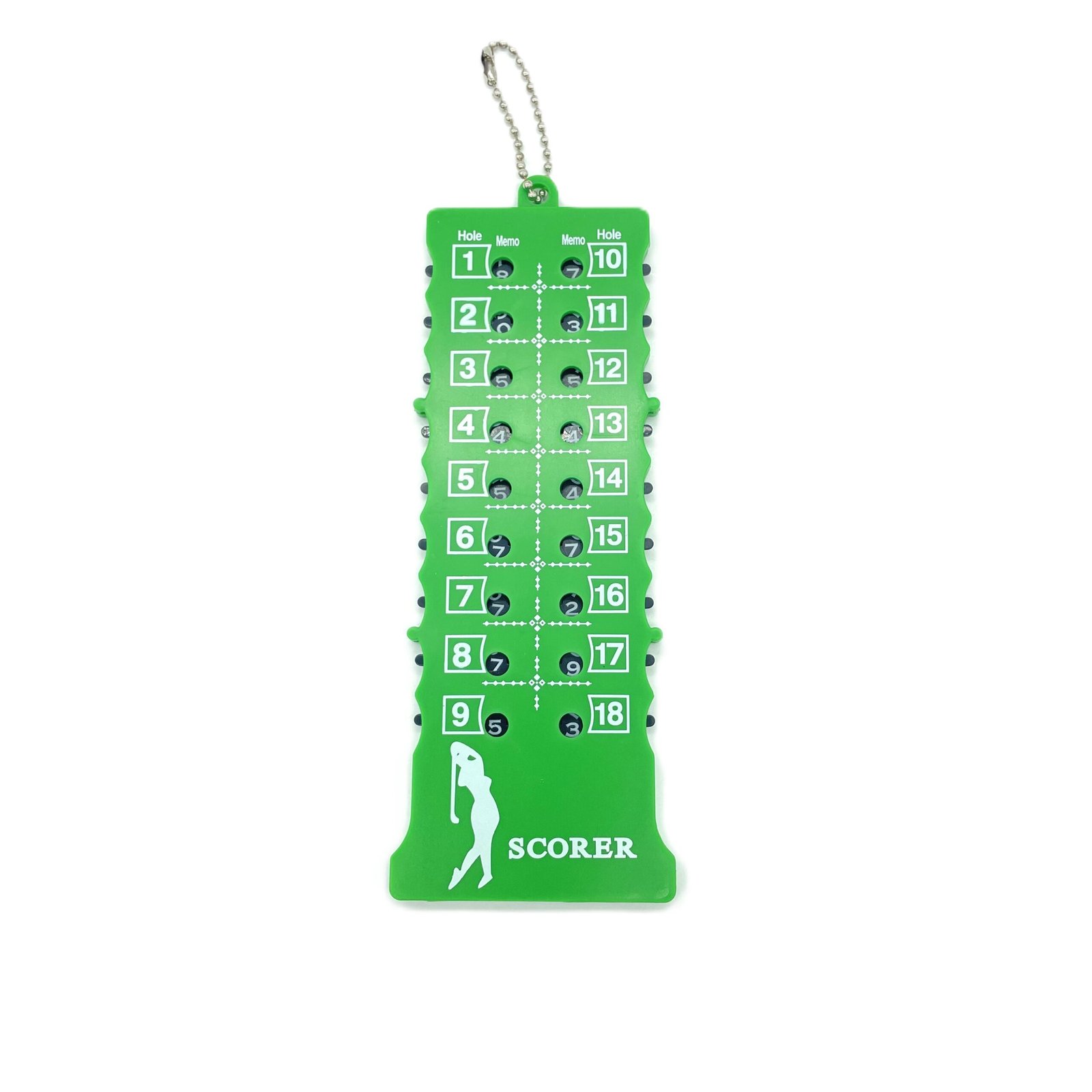 Green custom golf stroke counter