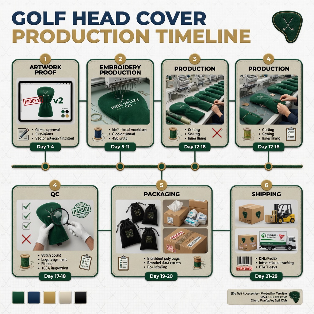 Golf Head Cover Production Timeline