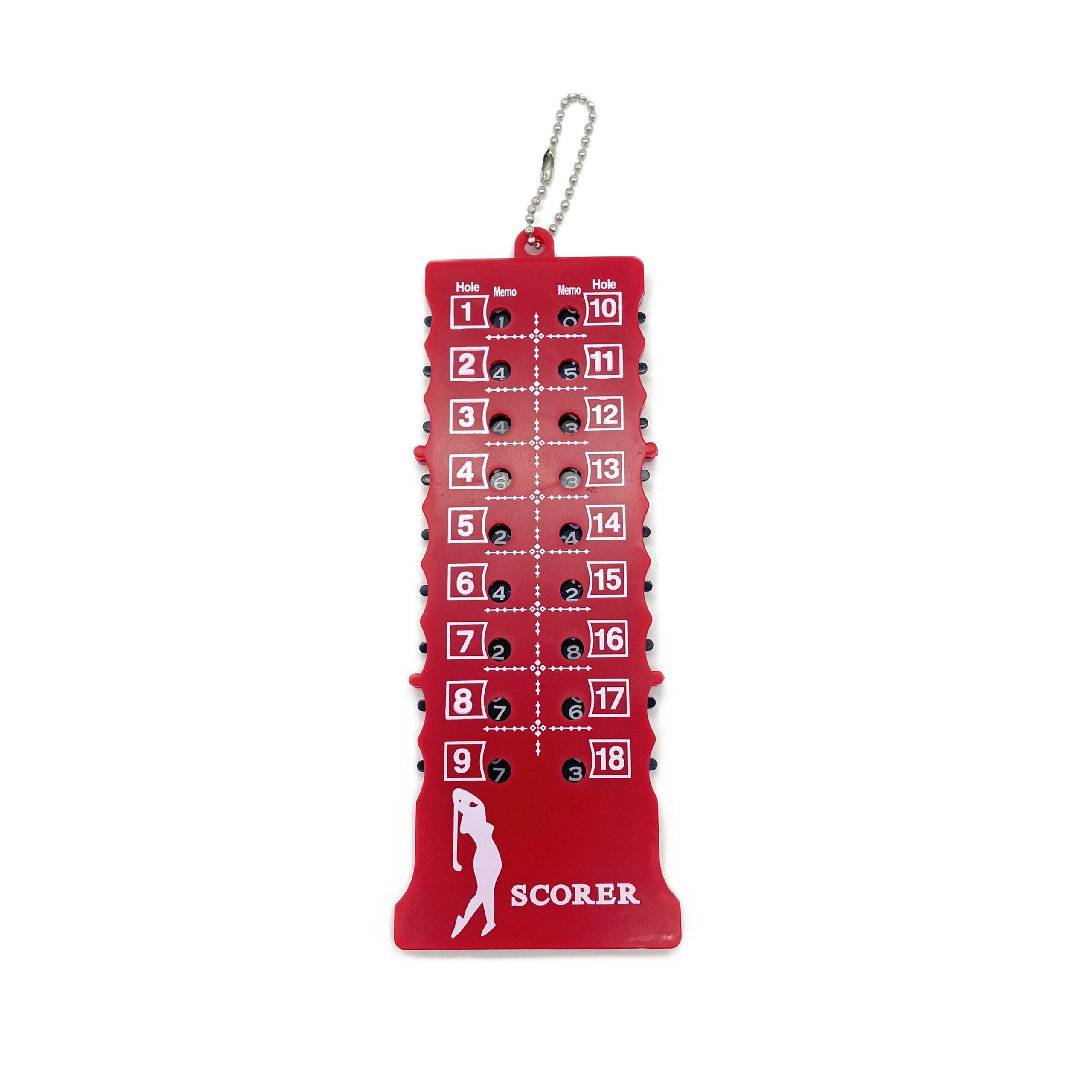Red custom golf stroke counter