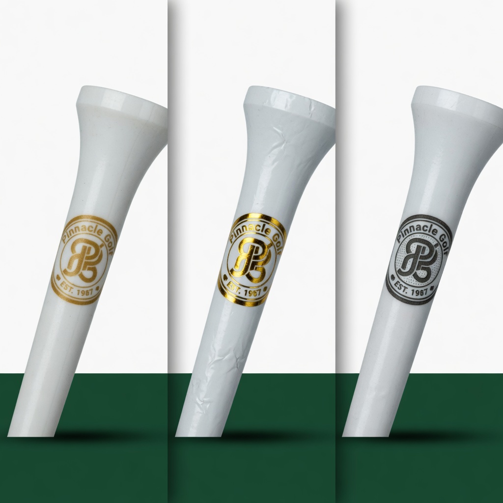 Custom Golf Tee Branding Methods Pad Print Foil Laser