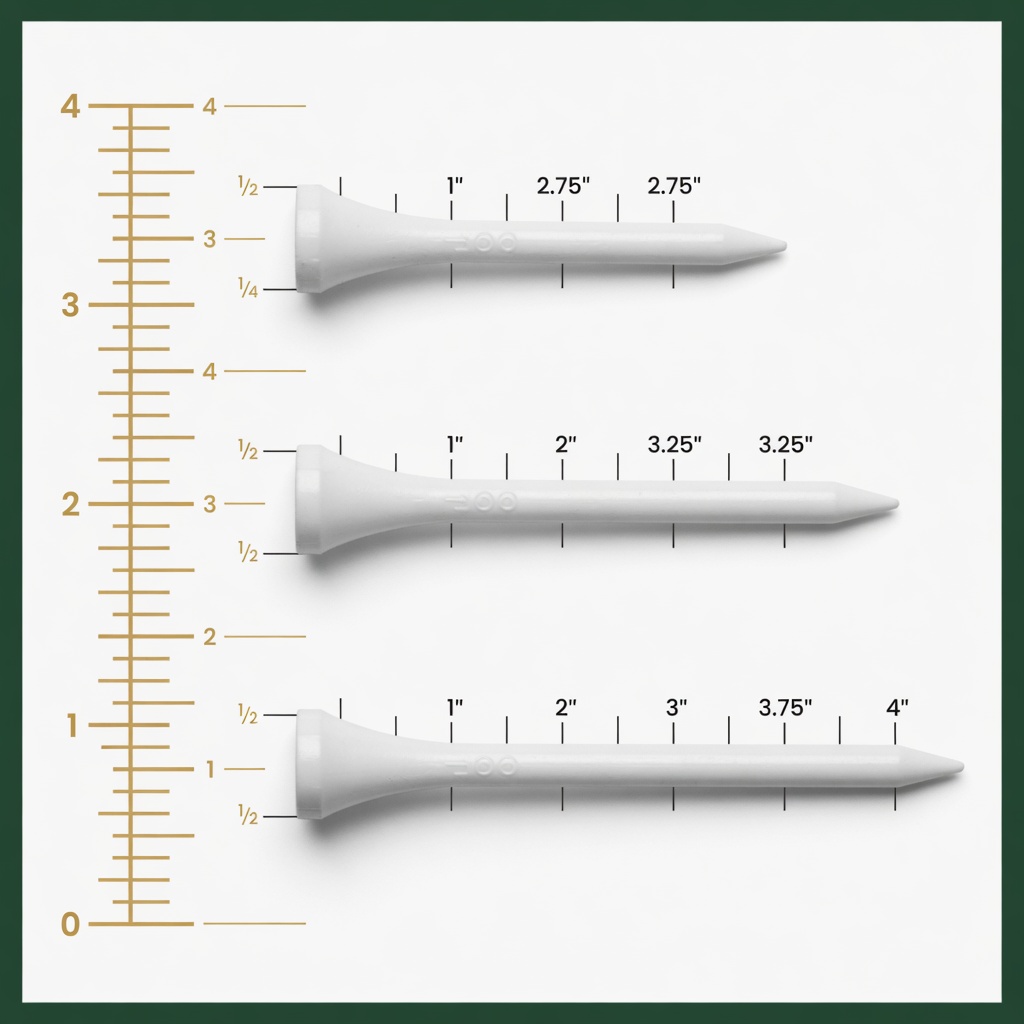 Golf Tee Size Guide Length Color Chart