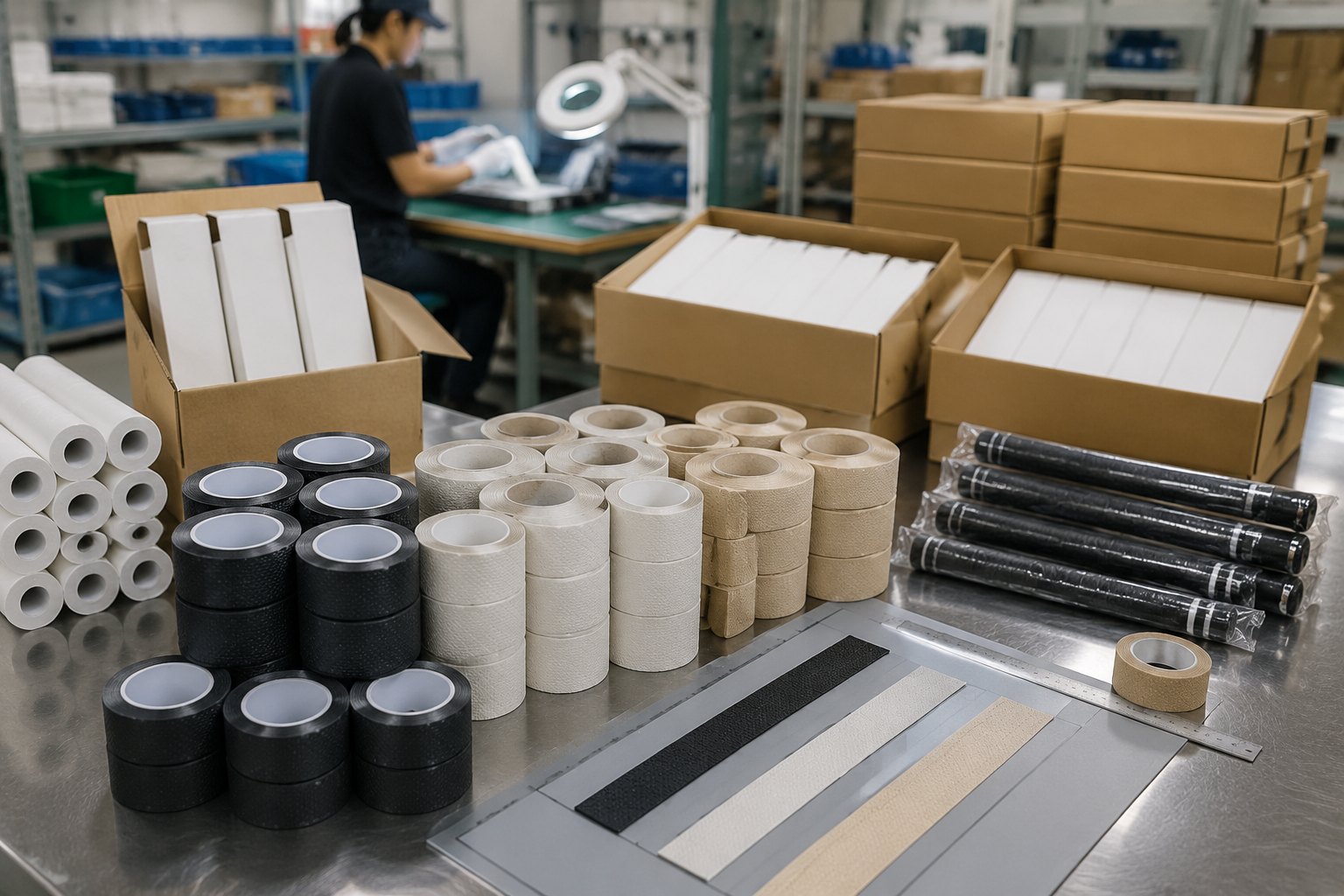Golf Grip Tape: Adhesion, Thickness, and Regripping Specs Golf grip tape rolls checked for dimensions, winding, labels, lot codes and carton packing