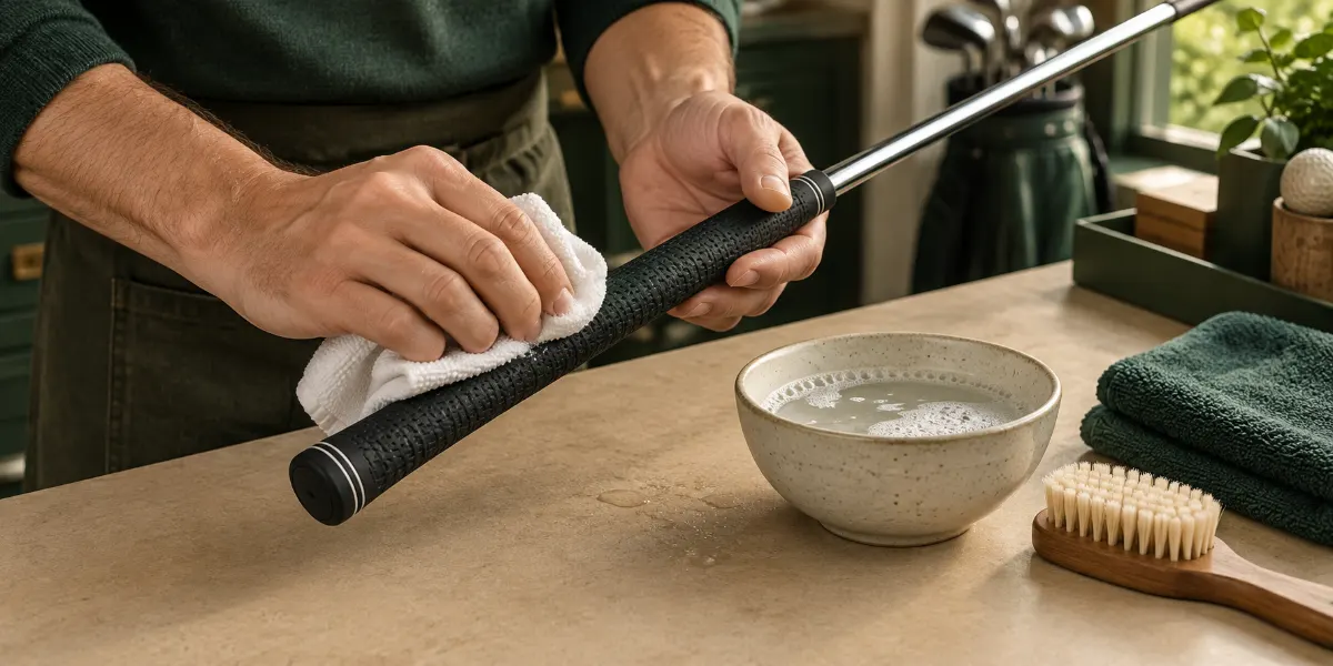 How to Clean Golf Grips: Care Steps and Replacement Checks how to clean golf grips: illustrative care and setup scene